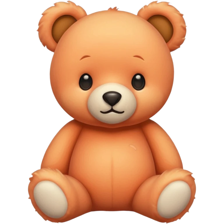 Peach teddy bear emoji