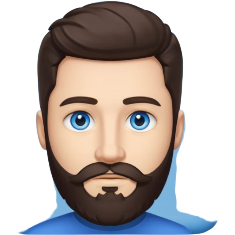 Frankie Zulferino (b.1990) with blue eyes, dark brown hair and beard emoji