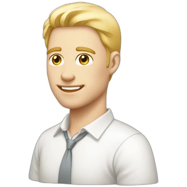 successful pale skinned man work emoji