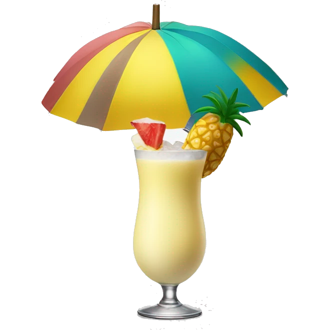 Pina colada with an umbrella  emoji