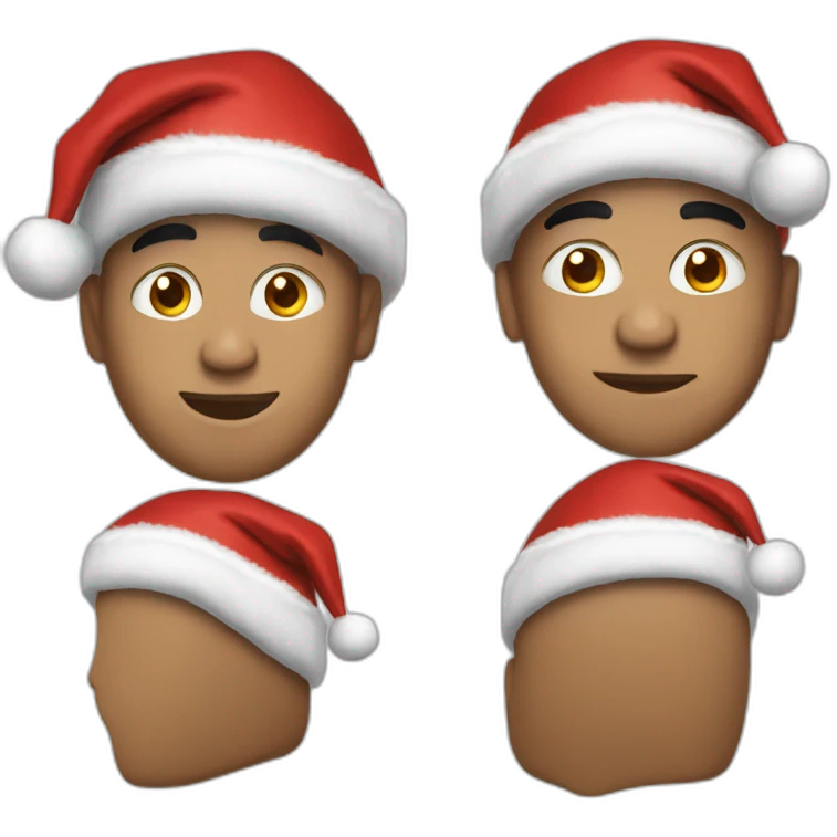The rock wearing a Santa hat with Santa suit emoji