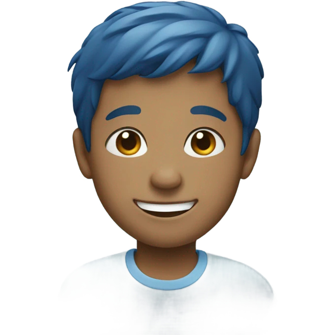 smiling boy in blue  emoji