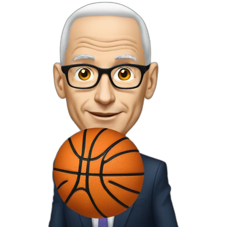 adam silver with basketball emoji
