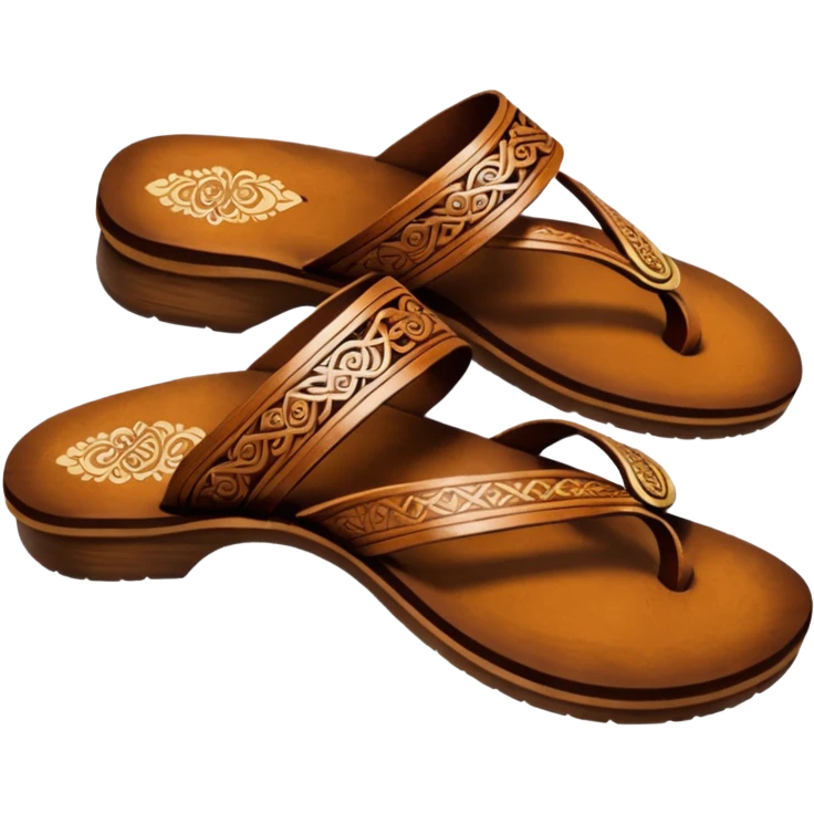 kolhapuri wooden chappal emoji