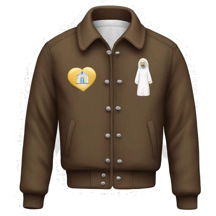 A jacket that says church dads with a church on it  emoji