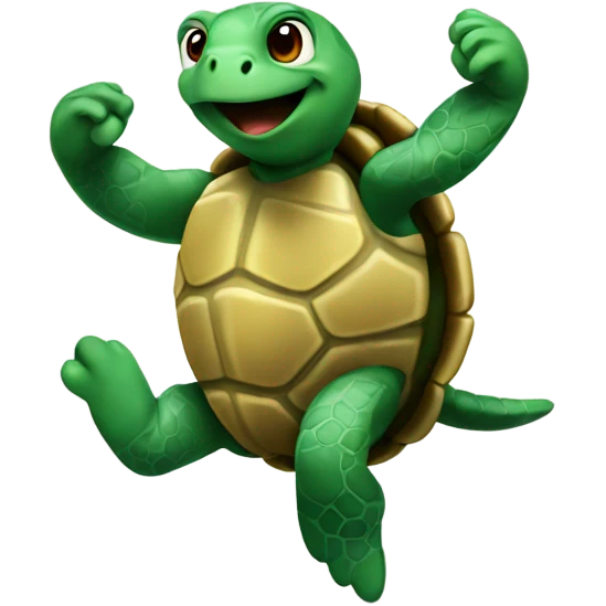 Turtle dancing emoji