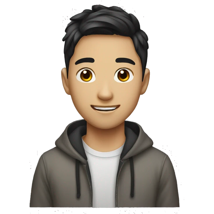 asian teen handsome male emoji
