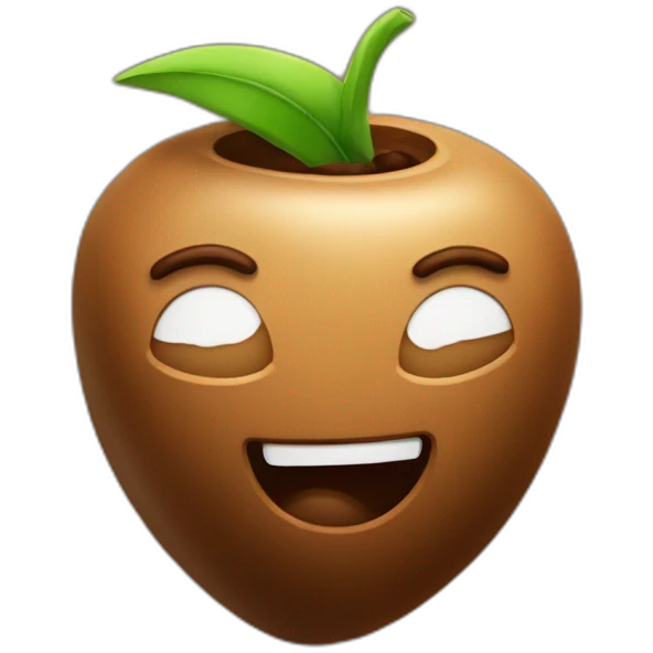 3D seed of coffee emoji