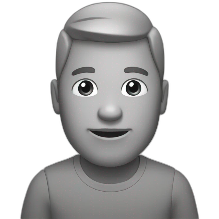 user not found emoji in greyscale  emoji