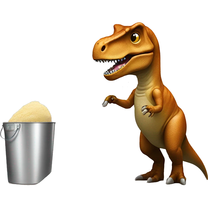 T-rex sniffing flour emoji