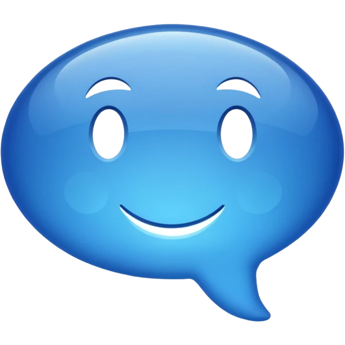 blue message bubble emoji