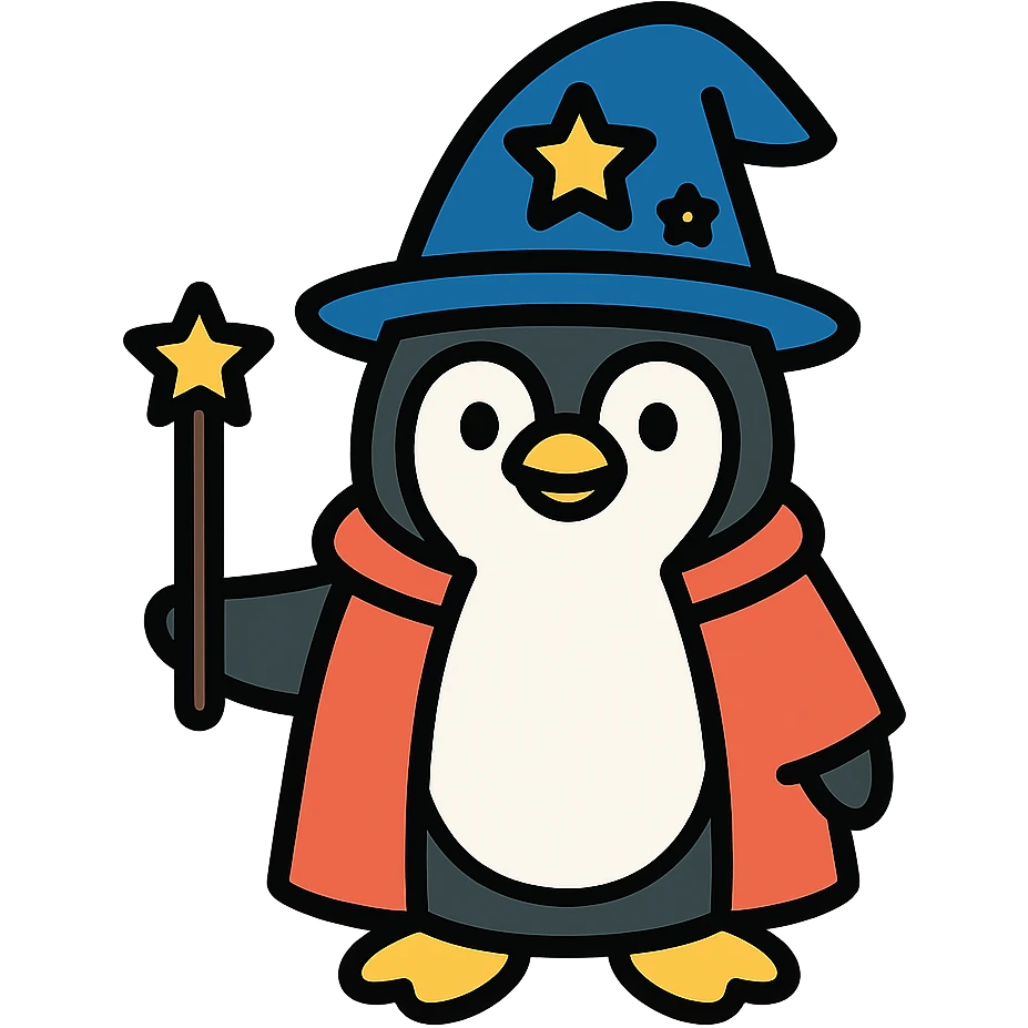 Penguin Wizard emoji