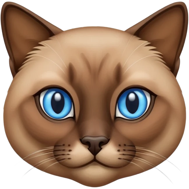 Brown siamese cat emoji