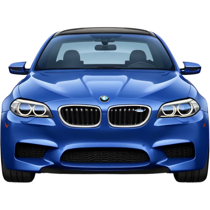 Dark blue Bmw M5, Emoji style emoji