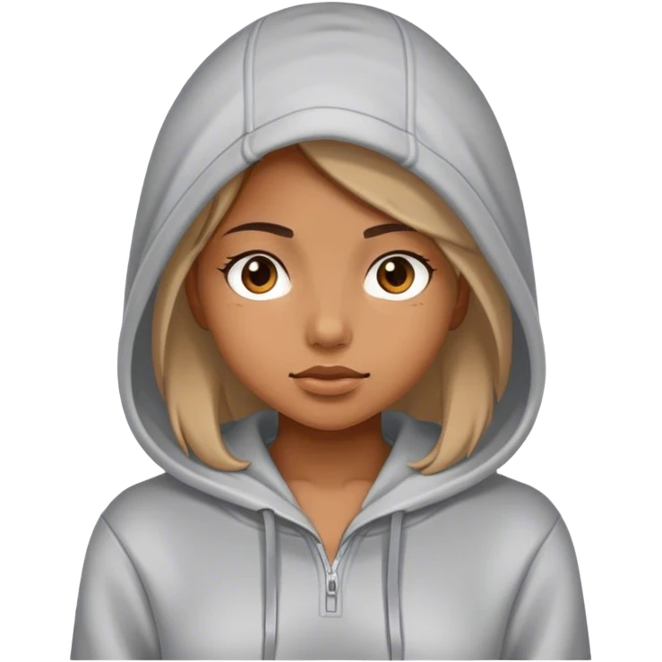 Girl wearing hoodie emoji