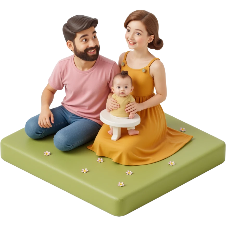 family photo in 3d emoji