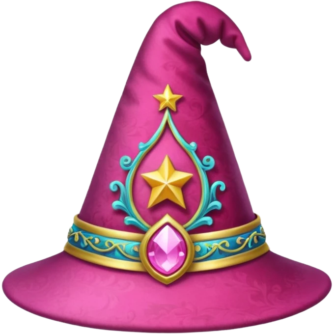 a pink magical hat emoji