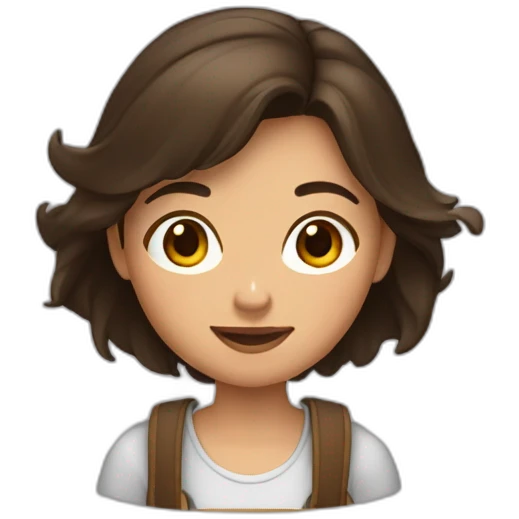 fille brune qui sourit emoji