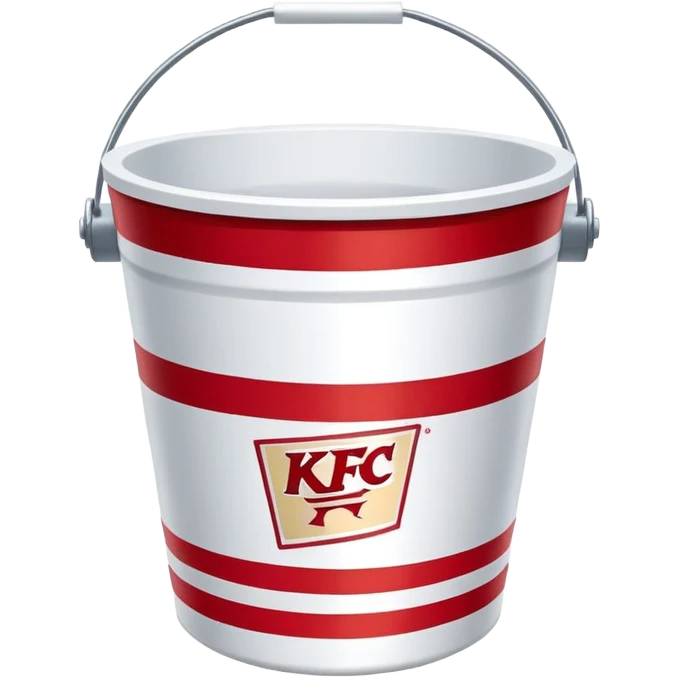 kfc bucket white and red stripes empty emoji