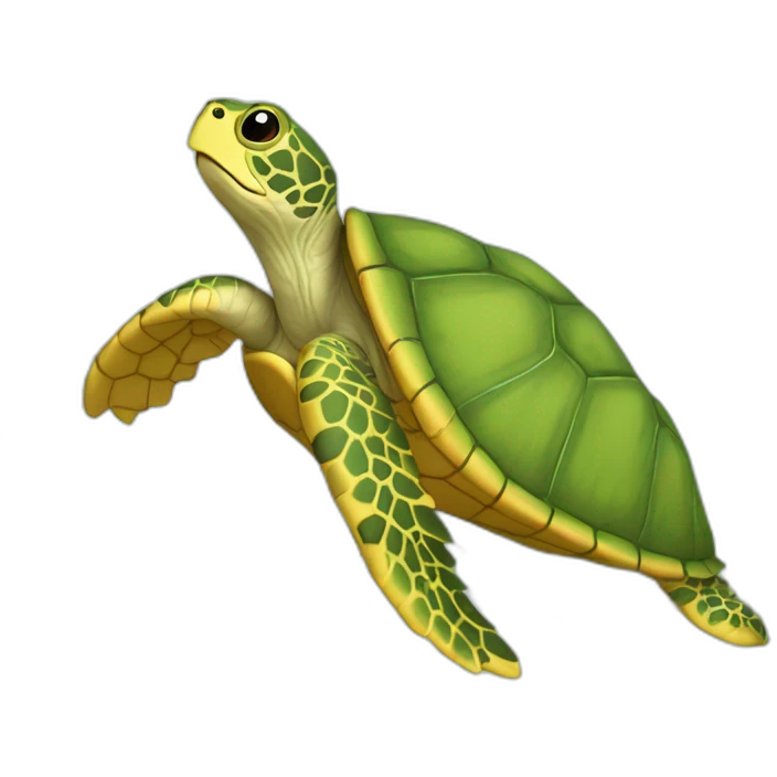 Tortue avec des ailes emoji