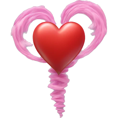 a heart with a heart tornado inside emoji