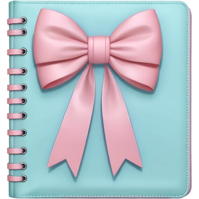 pastel journal with bow emoji