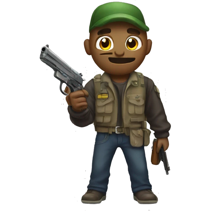 rana con pistola emoji