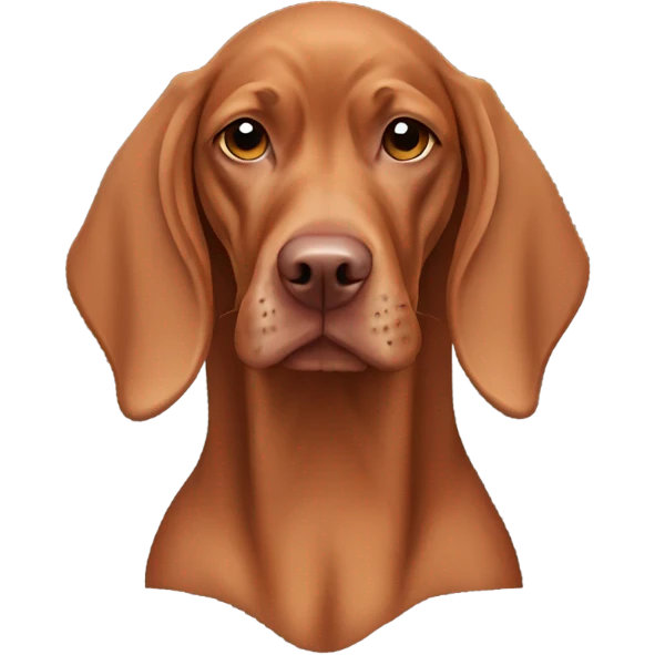 Hungarian vizla American type female wearing a hoodie emoji