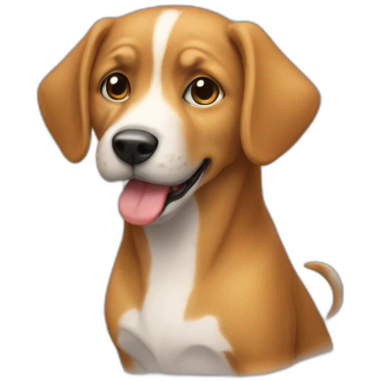 Chien sur un chat emoji