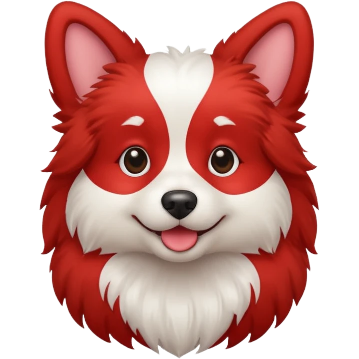 Dog check mark red emoji