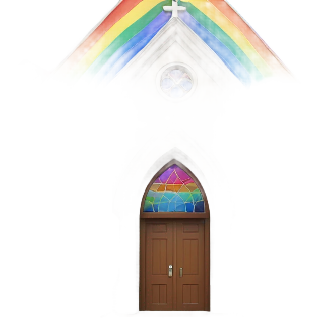 Rainbow church emoji