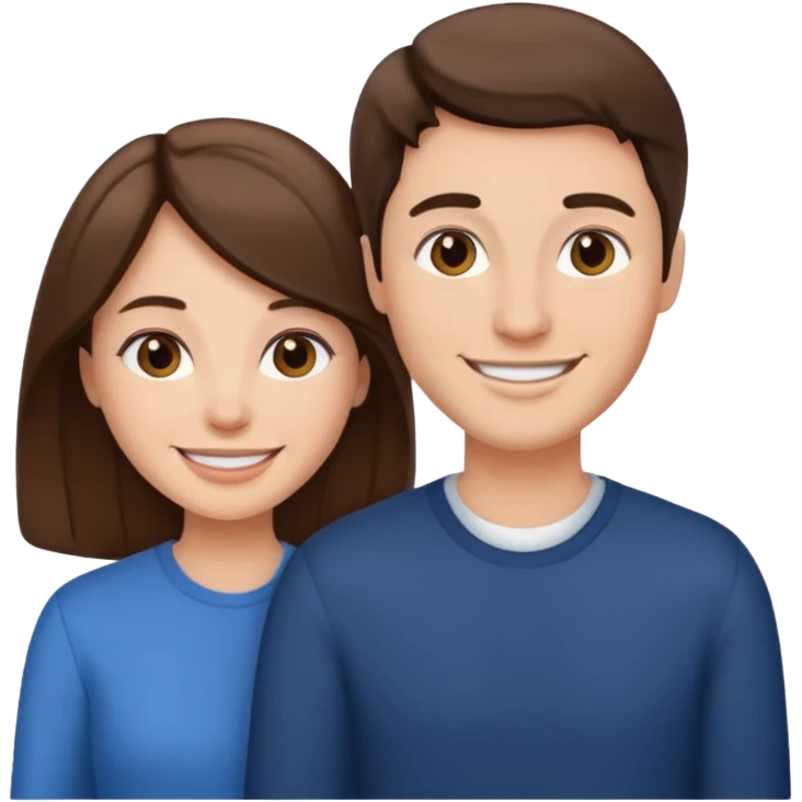  Couple with girlfriend brunettes emoji