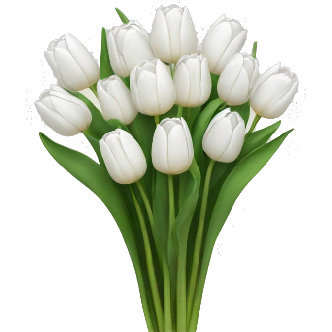 White bouquet of tulips emoji