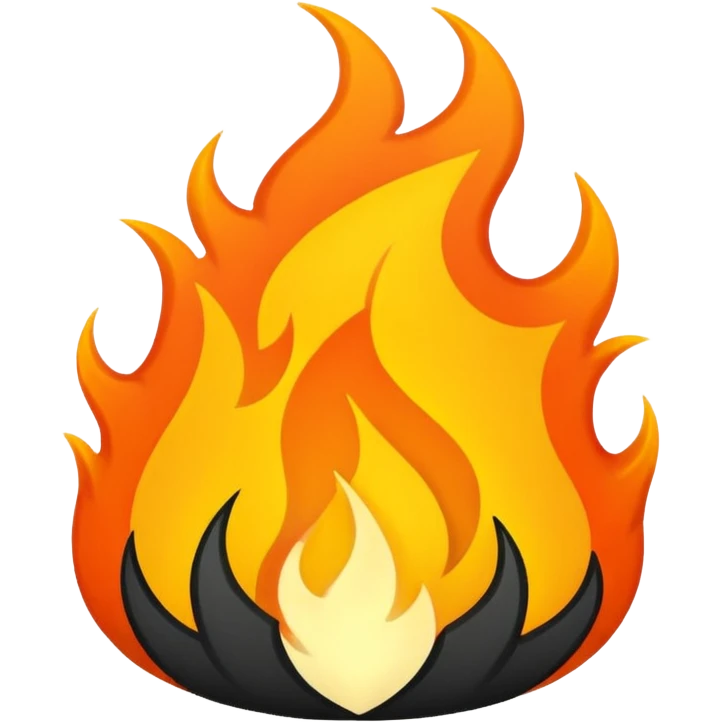 Blank and white fire emoji emoji