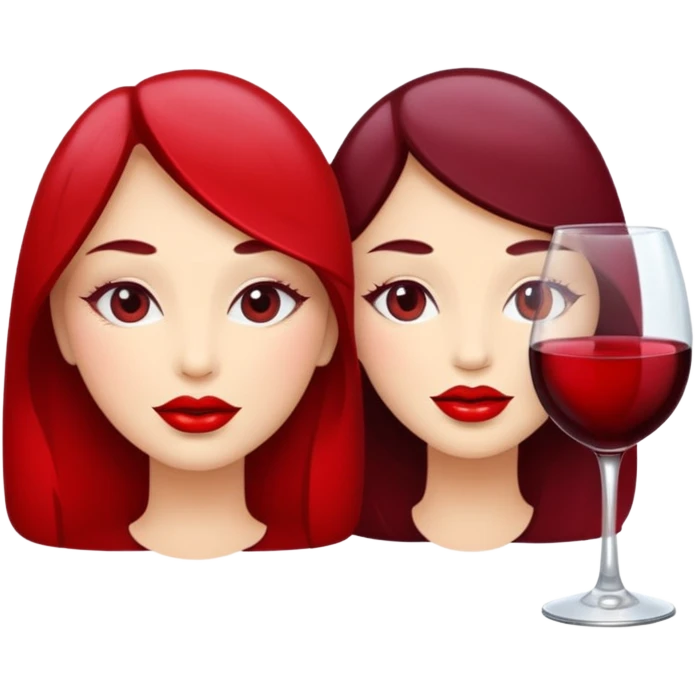 💋🍷 in red wine colour emoji