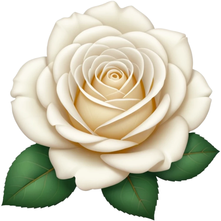 white rose, without green leaves, just flower emoji