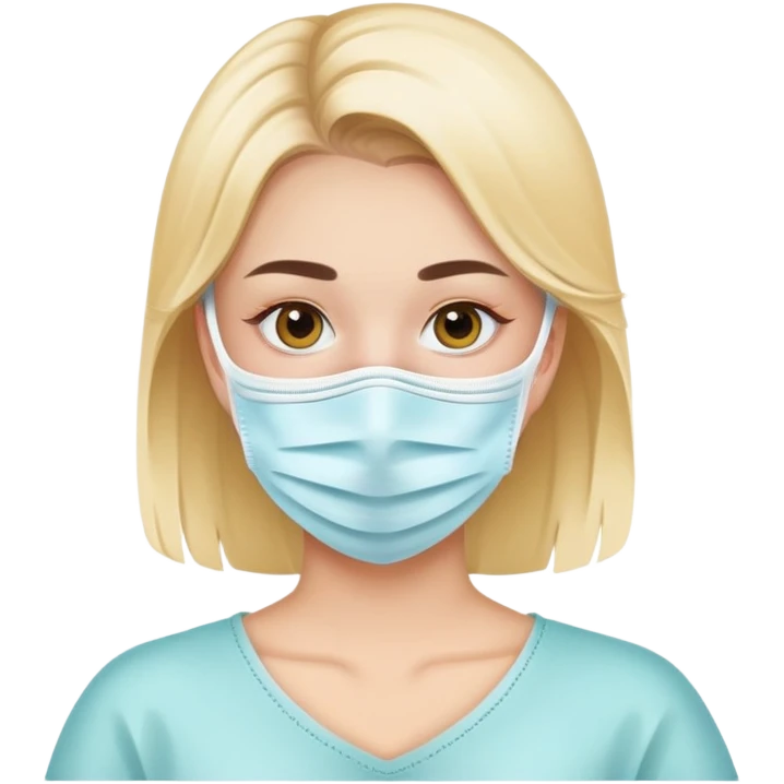Clean girl with face mask emoji