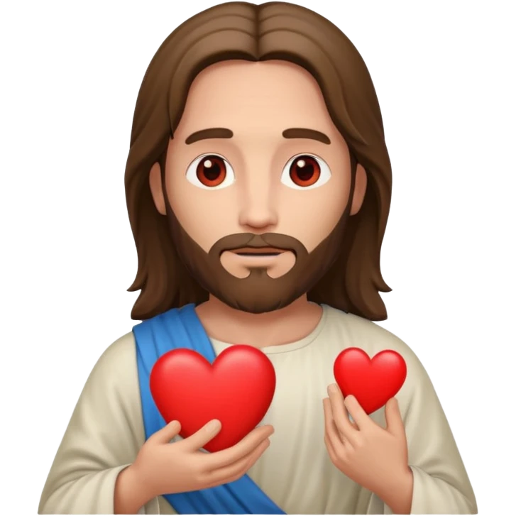 jesus holding a heart emoji emoji