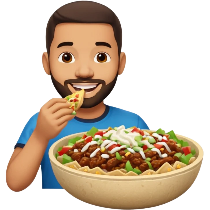 Drake eating a chipotle burrito bowl emoji