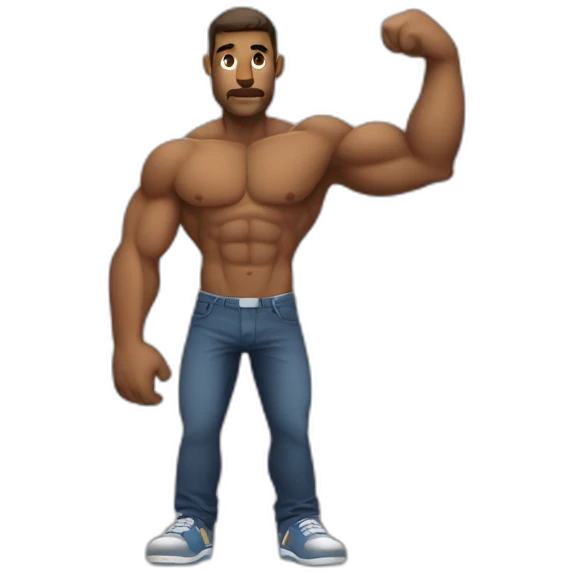 Guy with big triceps  emoji