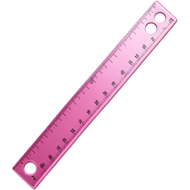 mac os icon, ruler, measures, pink emoji