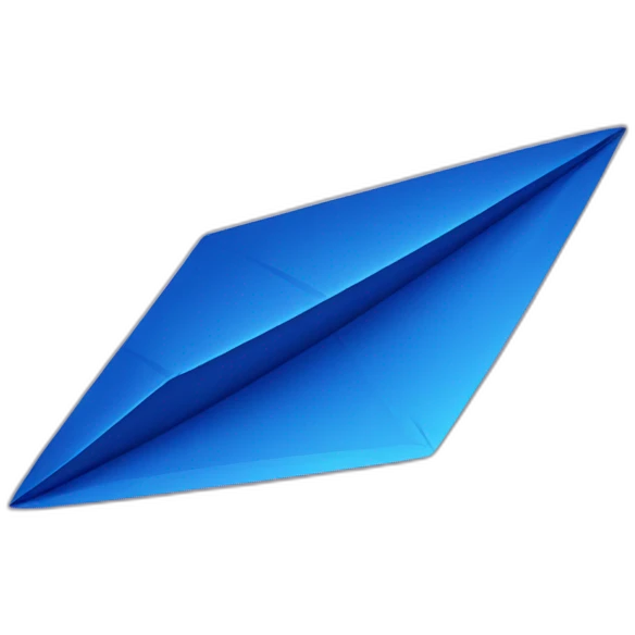indigo paper plane emoji