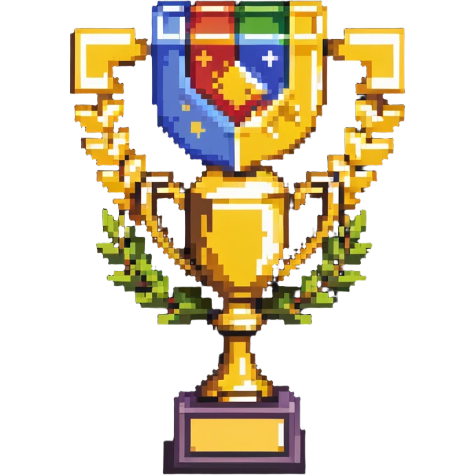 Popular online gaming platform qbix88 with leaderboard, expert gamer and victory trophy emoji