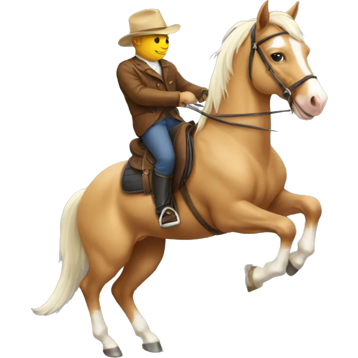 Cat riding a horse emoji
