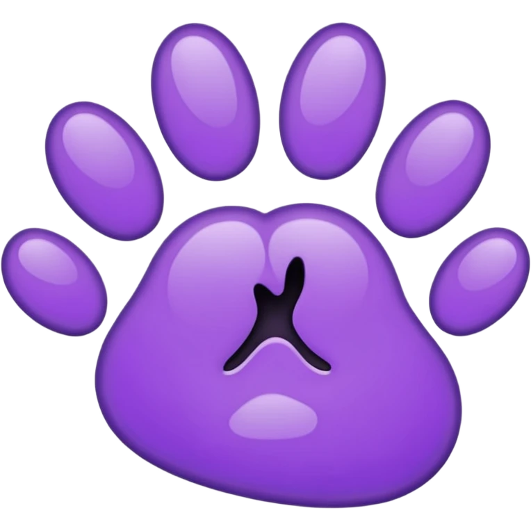 purple pawprint emoji