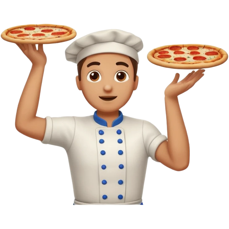 a pizzaiolo tossing pizza dough emoji