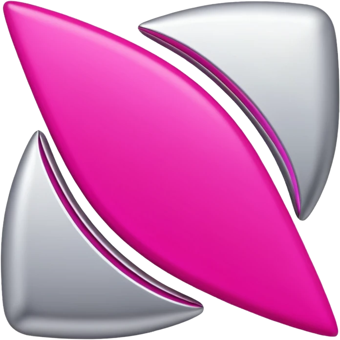 Fuchsia and Silver Facebook
 emoji
