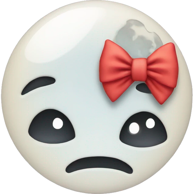  moon face emoji with a bow emoji