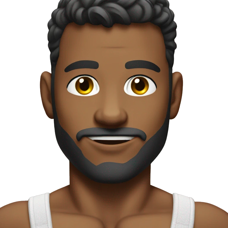 Muscular gay in jock realistic emoji