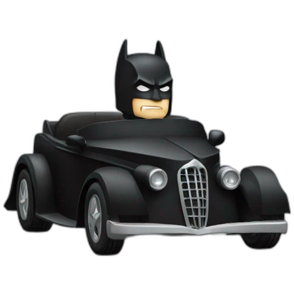 Batman in balck car emoji